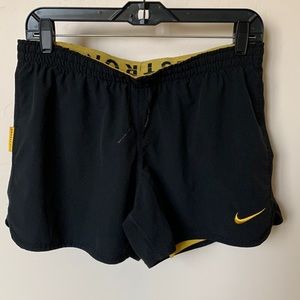 Nike Livestrong Running/Lifting/Gym Shorts with Liner Black/Yellow Small